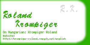 roland krompiger business card